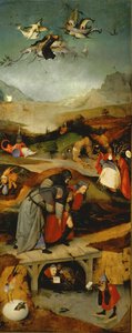 Versuchung des heiligen Antonius (linkes Panel)